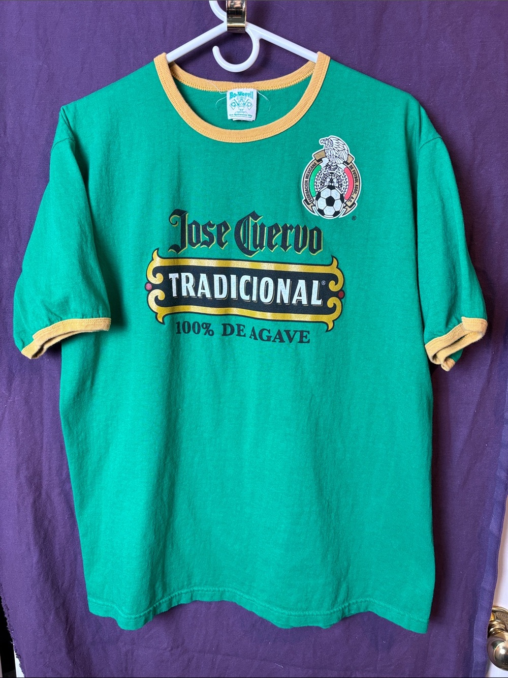 Mexico Futbol Federación jersey style Jose Cuervo 100% cotton large